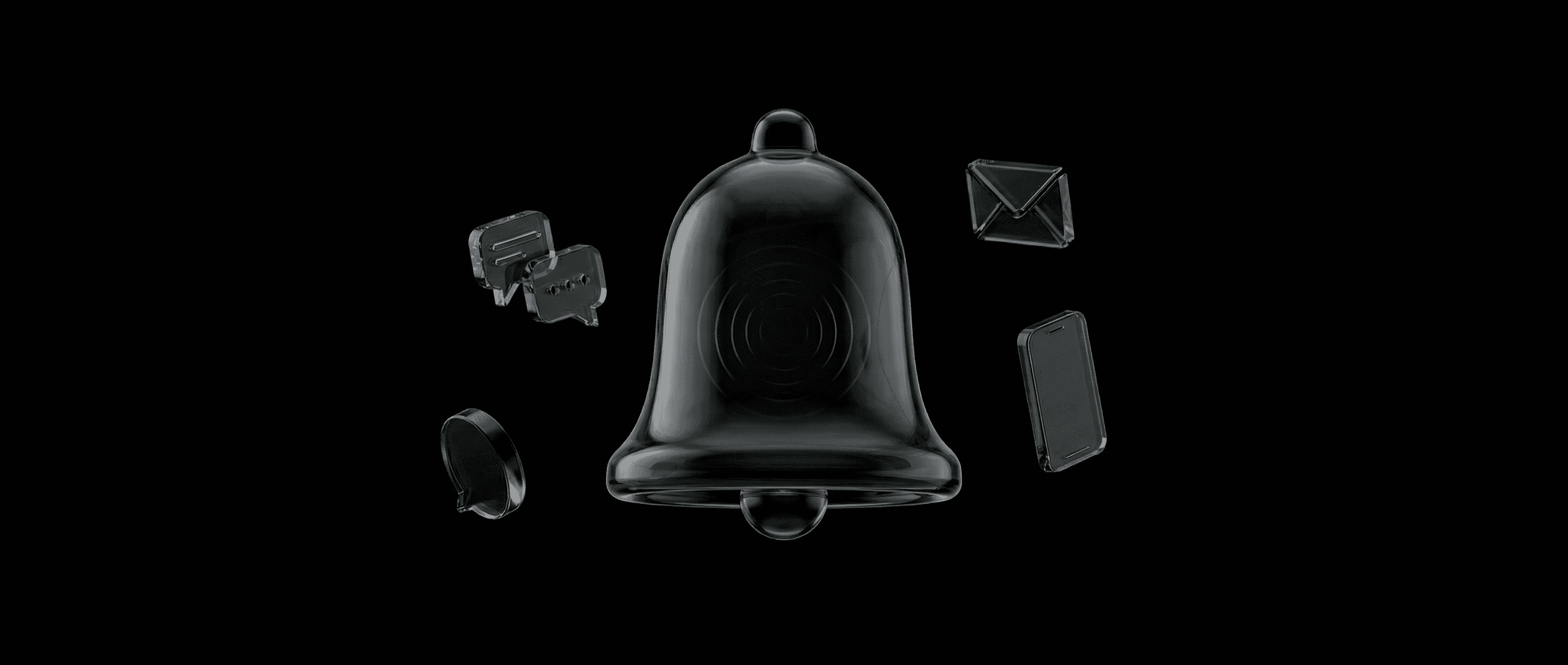 Geometric shapes visualizing automatic responses and AI-driven lead follow-up