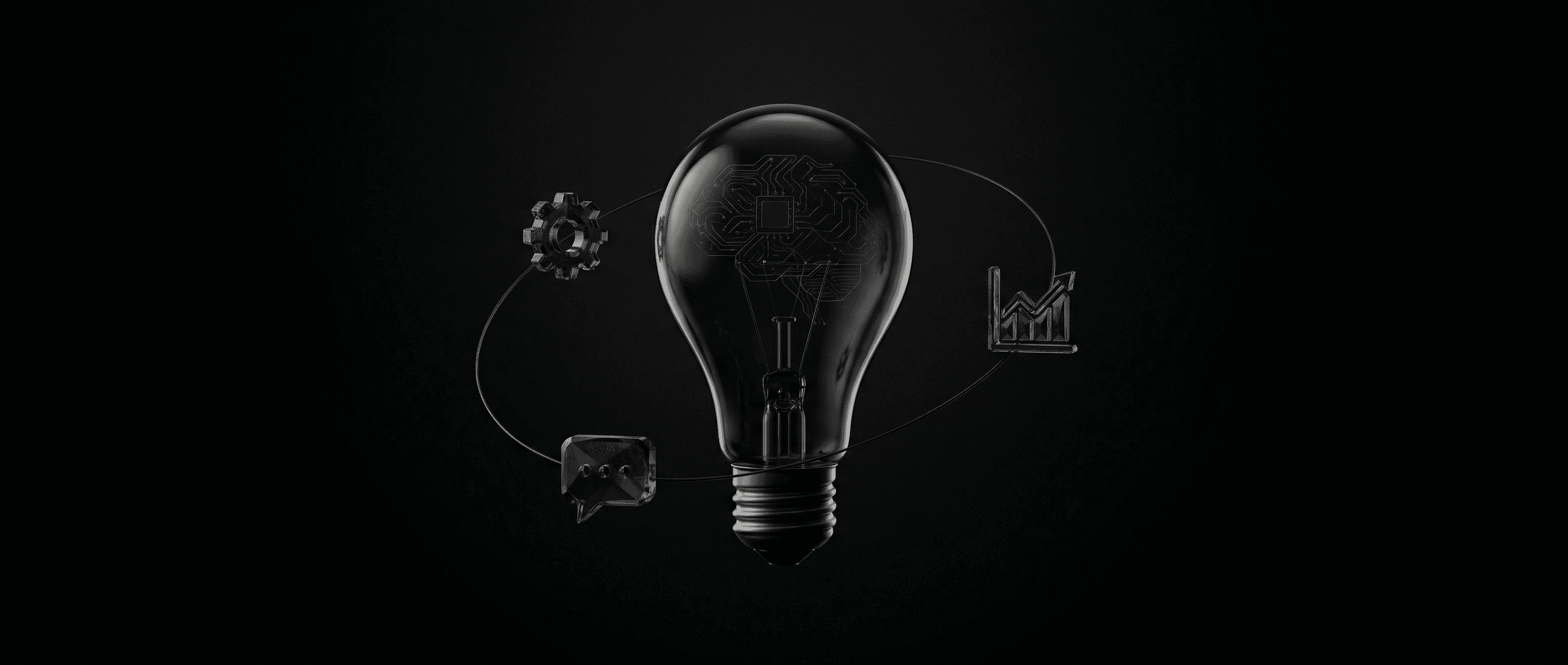 Abstracte geometrische vormen die slimmer werken met AI en intelligente bedrijfsprocessen visualiseren